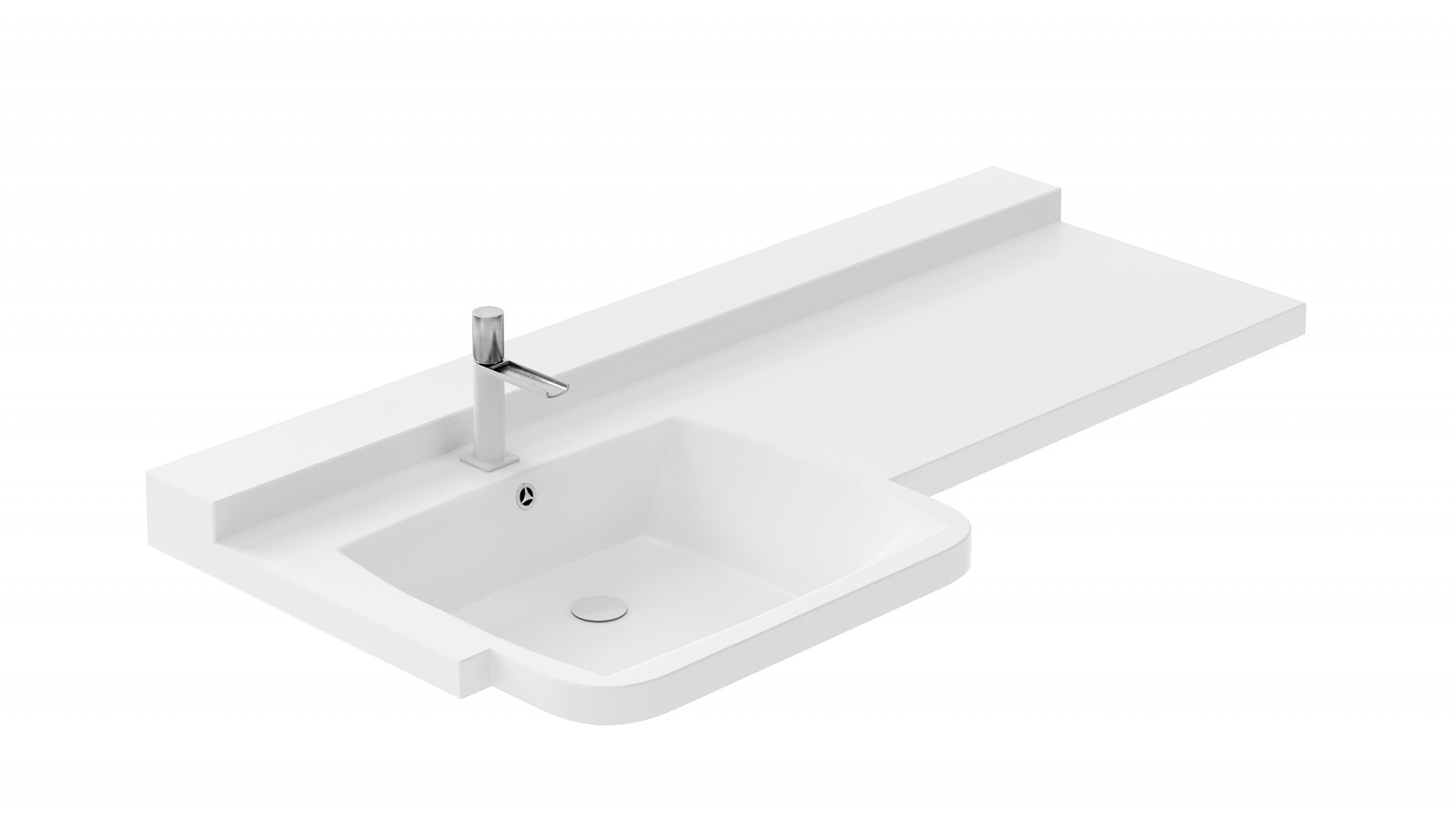 Раковина Цвет и Стиль Спарта new  135 НФ-00007915 левая белый глянец