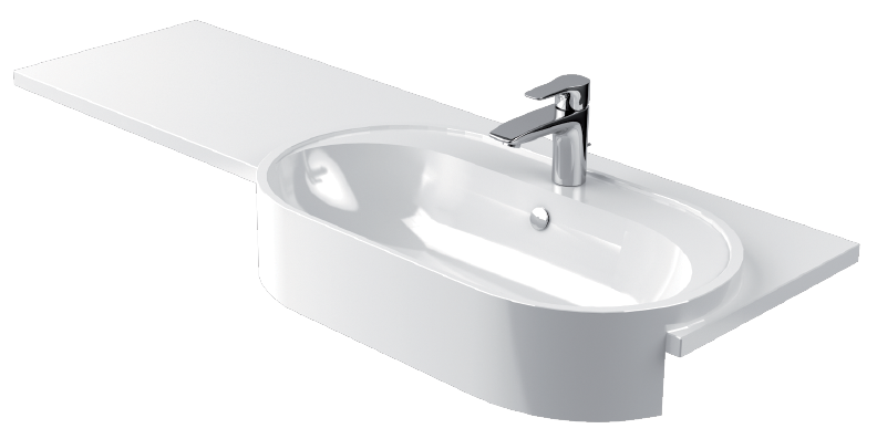 Раковина Цвет и стиль Элит 135 НФ-00008426 правая белый глянец