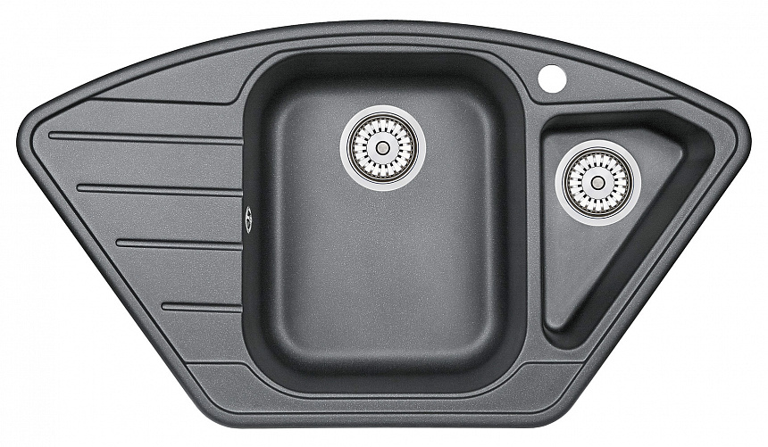 Кухонная мойка Granula GR-9101 89х49 шварц