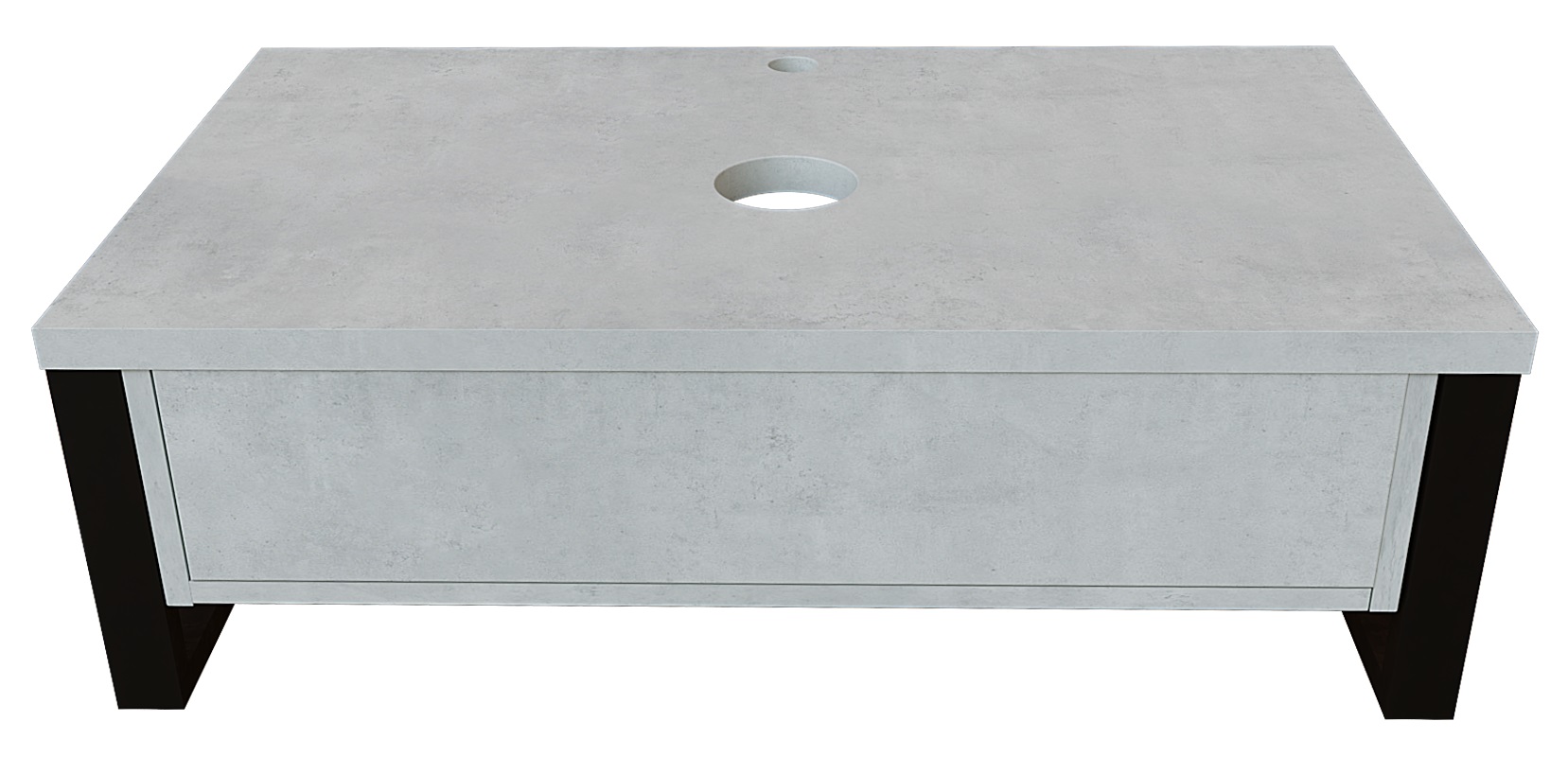 Тумба под раковину 1Marka Grunge Loft 100П У85853 светло-серый бетон