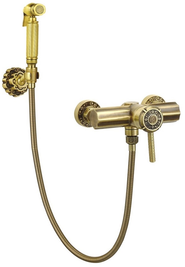 Гигиенический душ Bronze de Luxe Windsor 10133 со смесителем бронза