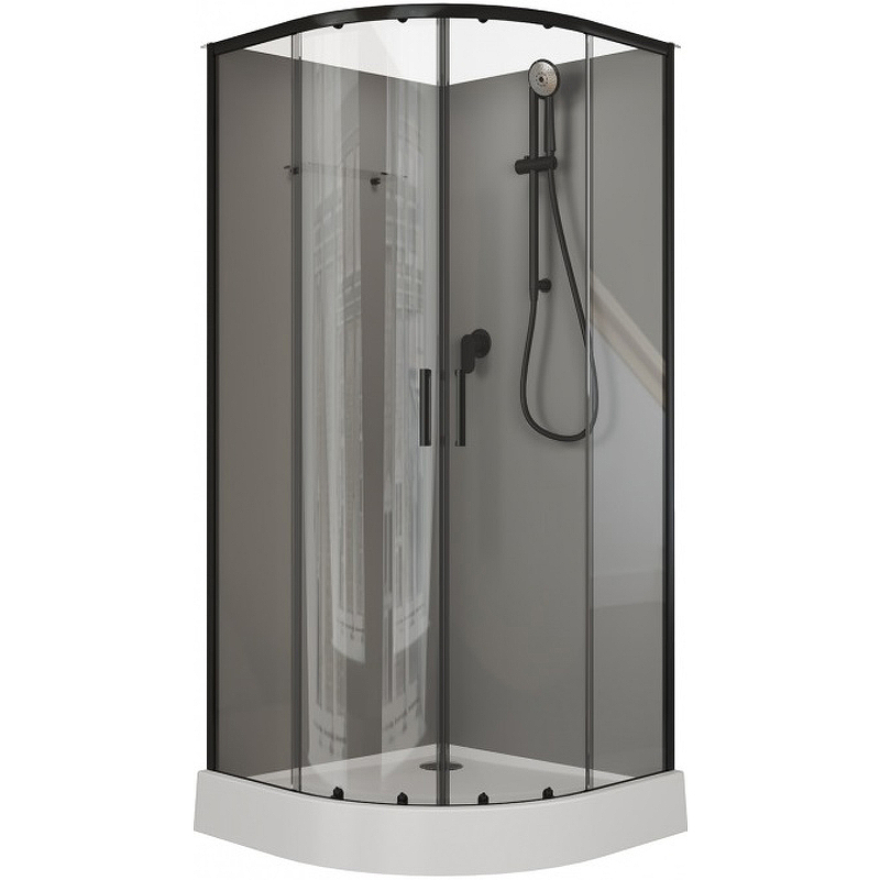 Душевая кабина Aquanet Passion EVO Black 90х90 правая 267257 без гидромассажа