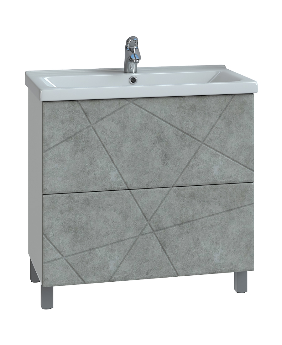 Тумба под раковину Vigo Geometry 80 tn.GEO.NEO.80.2Y бетон бетон