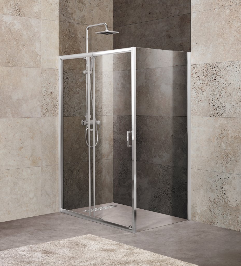 Душевой уголок BelBagno Unique UNIQUE-AH-1-100/115-80-C-Cr 100x80 хром/прозрачное