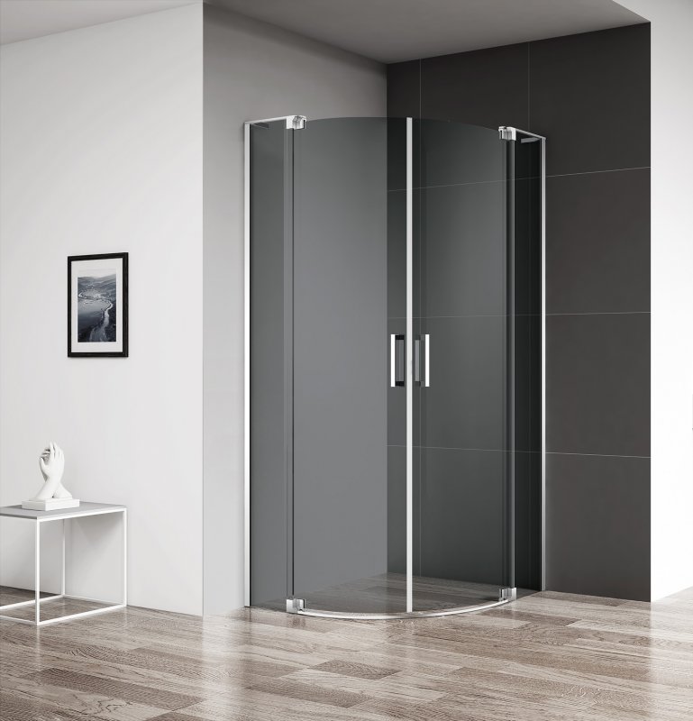 Душевой уголок Cezares Slider SLIDER-R-2-90/100-GRIGIO-Cr 90/100х90/100 хром/серое