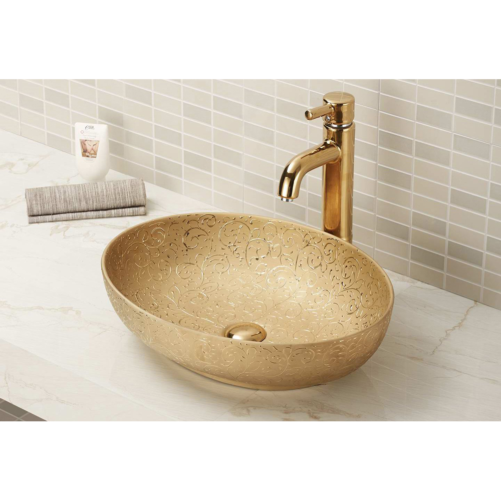 Раковина накладная Gid ceramic Nc444 52233 золото