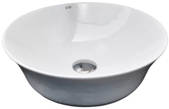 Раковина накладная Gid ceramic N9381 51138 белый