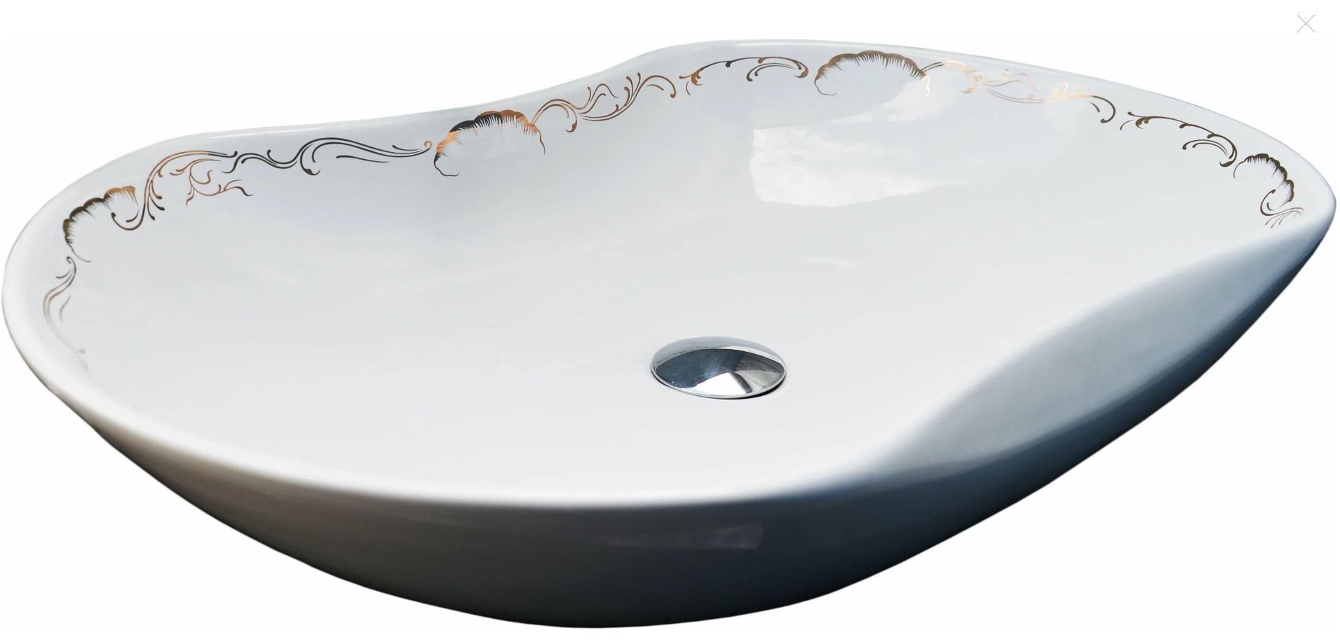 Раковина накладная Gid ceramic Nc460 52221 белый/хром