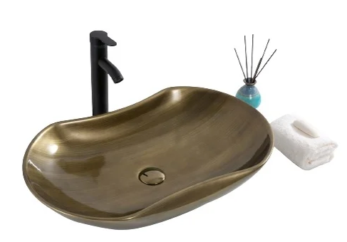 Раковина накладная Gid ceramic Nc9175b 52228 бронза