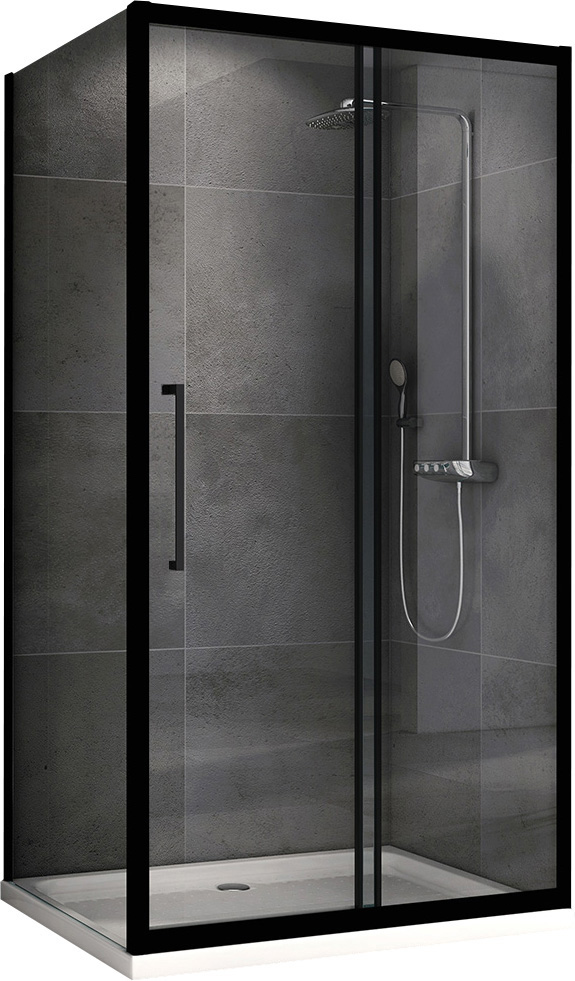 Душевой уголок Abber Schwarzer Diamant AG30150BH-S90B 150х90 черный/прозрачное