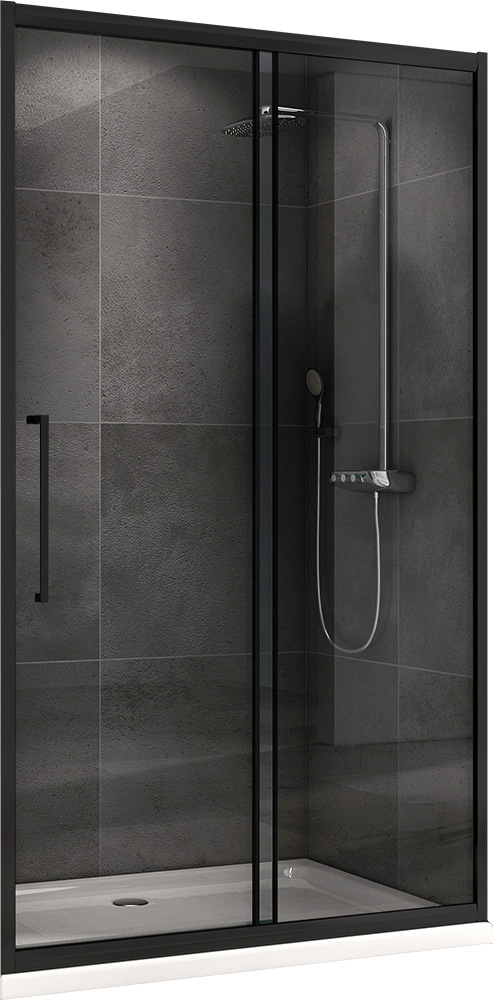 Душевая дверь Abber Schwarzer Diamant AG30130BH 130х195 черный/прозрачное