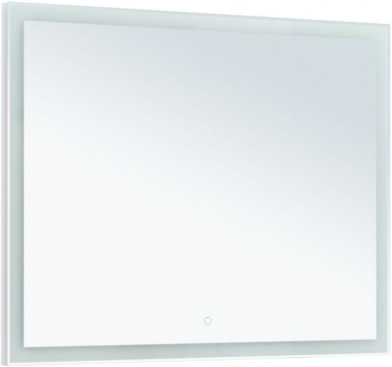 Зеркало Aquanet Гласс 274134 100x80 с подсветкой белый глянец