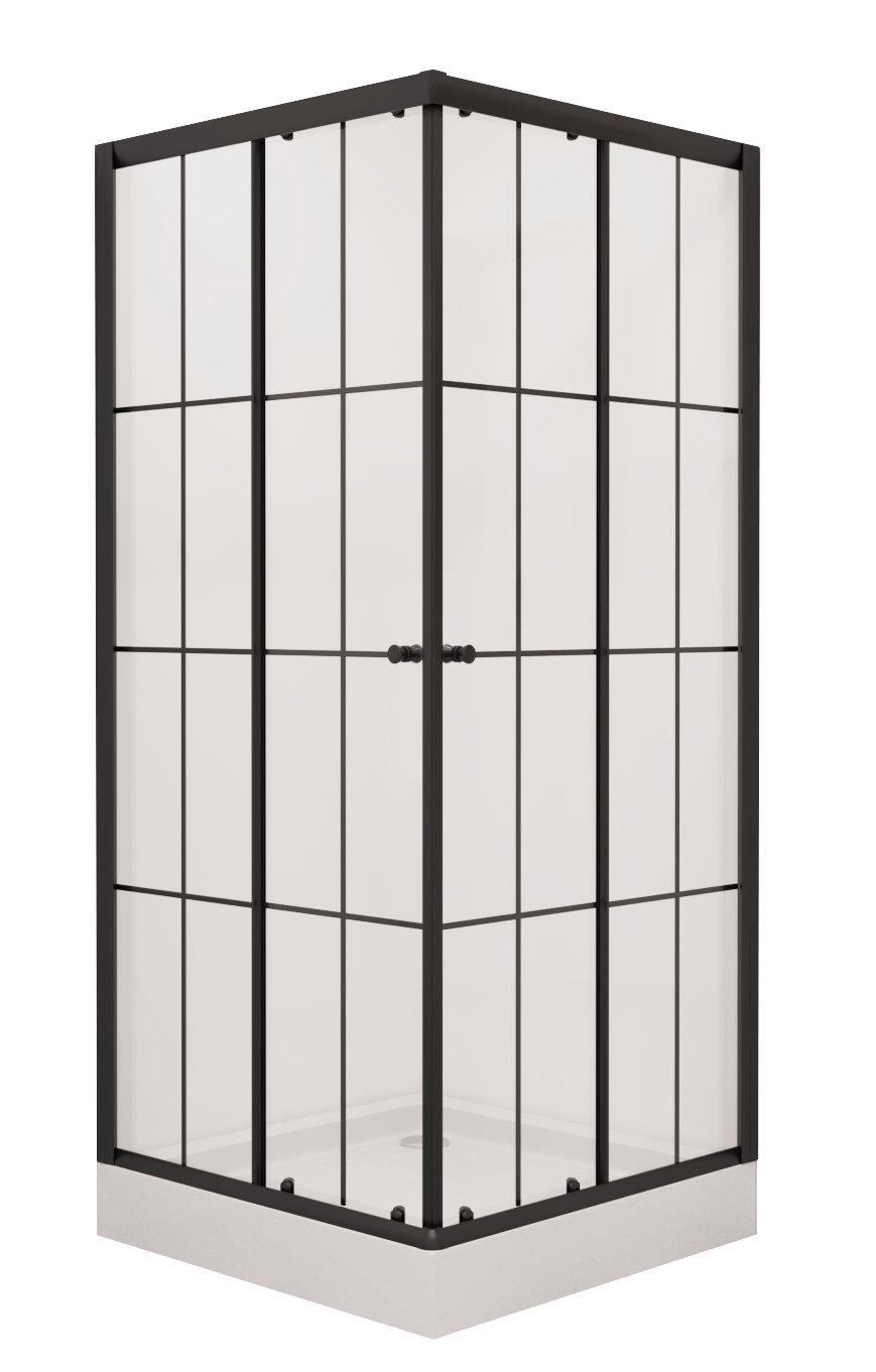 Душевой уголок Niagara Nova NG-0100-14 1001412 100х100 черный/прозрачное