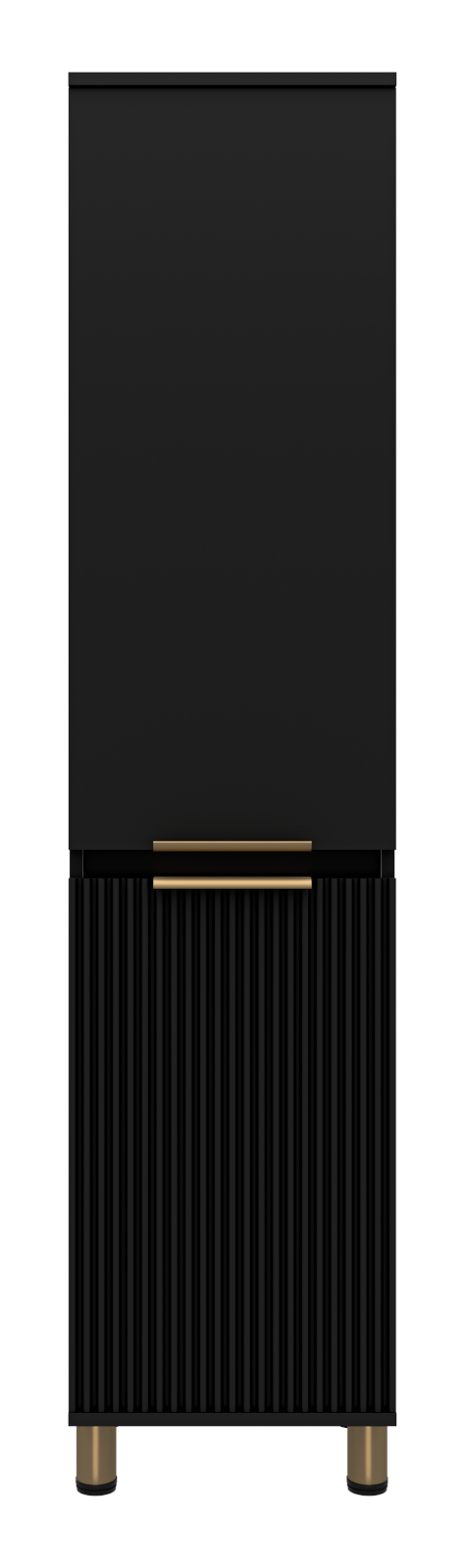 Шкаф-пенал Brevita Enfida 40 ENF-05040-020БкP правый черный с бельевой корзиной