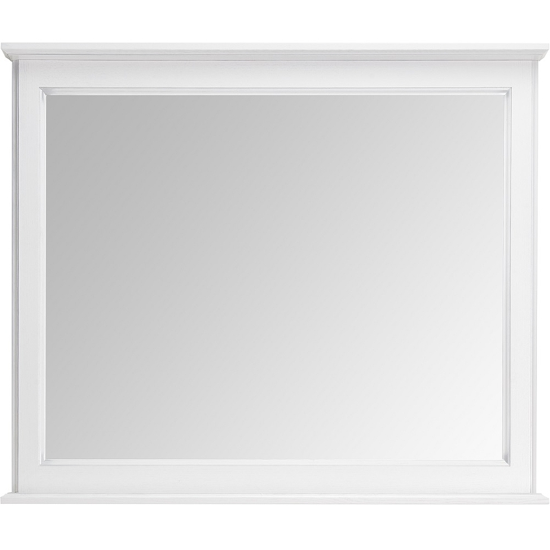 Зеркало ASB-Woodline Венеция 11941 100x85 белый/патина серебро