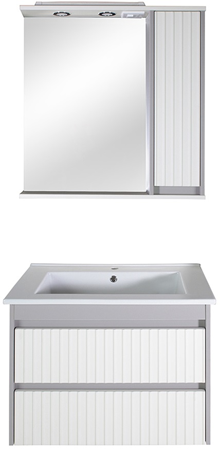 Комплект мебели для ванной АСБ-Мебель Мирано 12271/21287/12259 75 белый