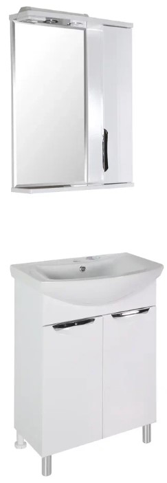 Комплект мебели для ванной АСБ-Мебель Мессина 11431/15457/9886 60/2 белый