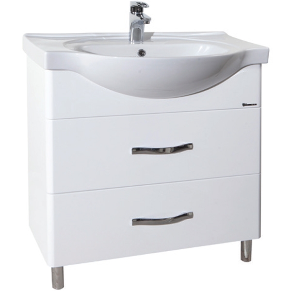 Тумба под раковину Bellezza Анкона 80 с 2 ящиками белая