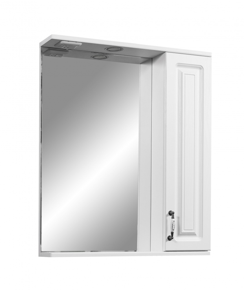 Зеркальный шкаф Stella Polar Кармела 65/C SP-00000184, 65 см, подвесной, правый, ольха белая