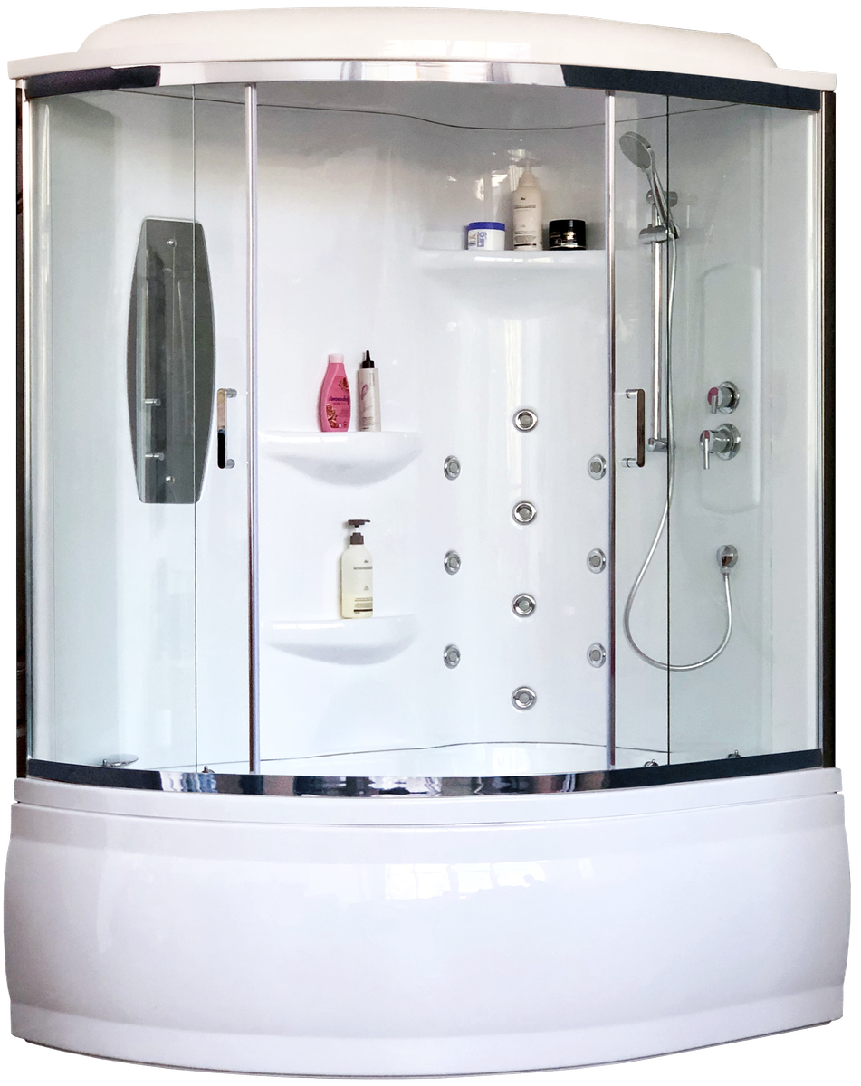 Душевая кабина Royal Bath RB150ALP-T-CH-R (прозрачное)