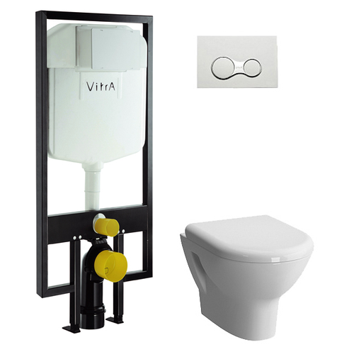 Подвесной унитаз с инсталляцией комплект Vitra Zentrum 9012B003-7206