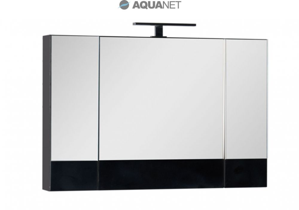 Зеркало-шкаф Aquanet Нота 100 черный 168879