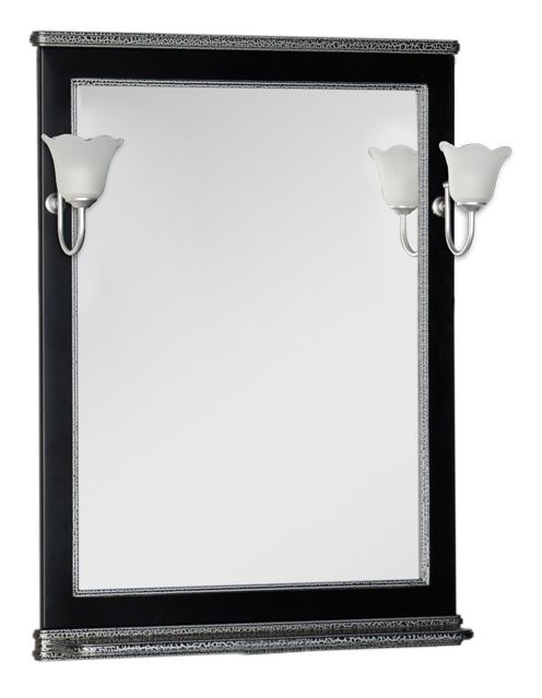 Зеркало Aquanet Валенса 70 черный краколет-серебро 180298