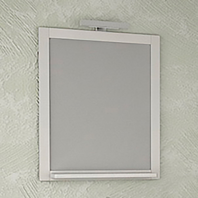 Зеркало АСБ-Мебель Римини 60 белое, патина серебро