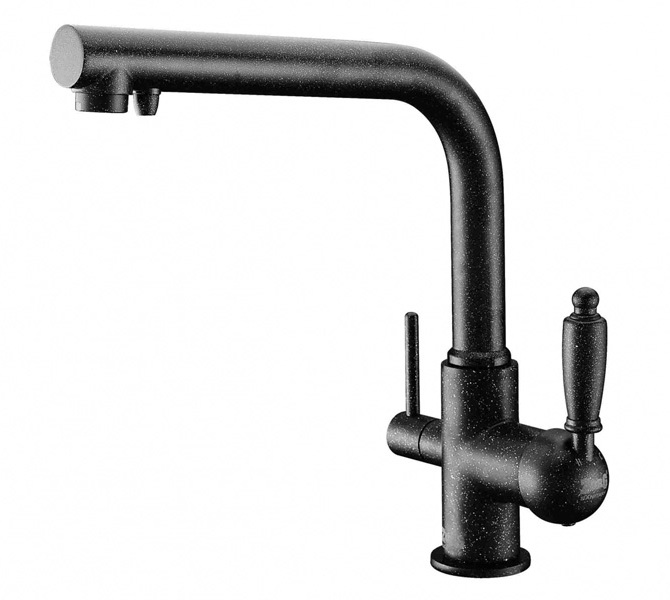 Смеситель Zorg Clean Water ZR 313 YF-33-BL-METALL для кухни под фильтр, цвет черный металл